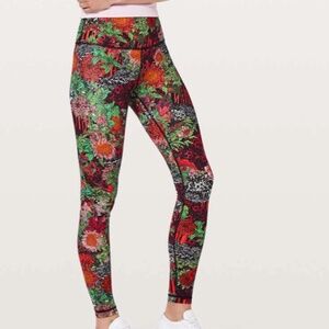 Lululemon Wunder Under Hi-Rise Tight 28" Zen Garden Multi SZ 10